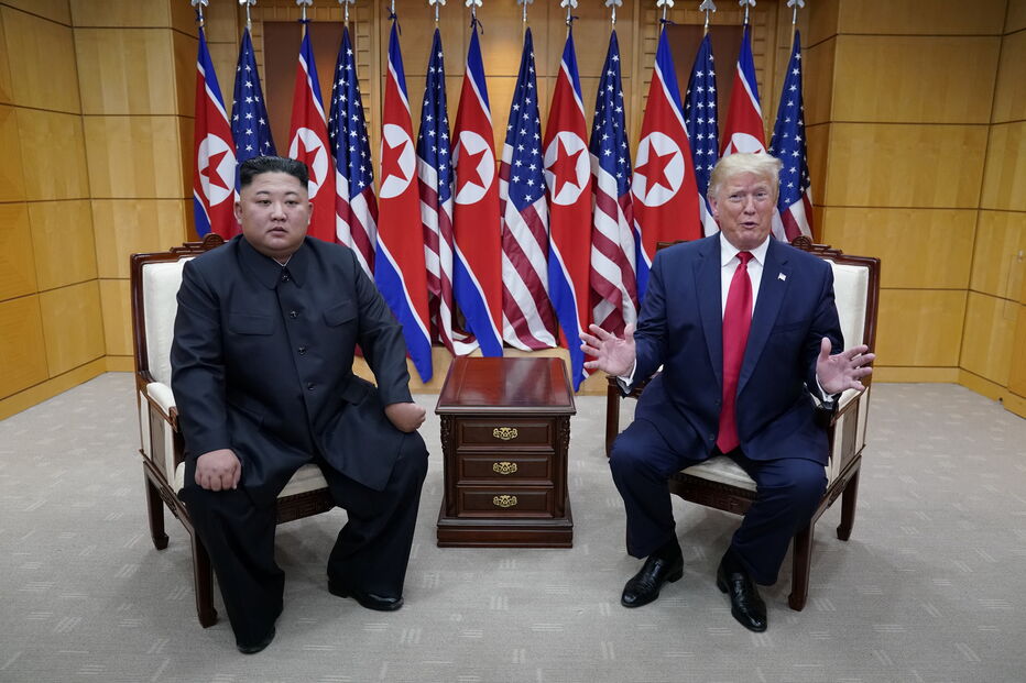 Trump com o o líder norte-coreano, Kim Jong-un