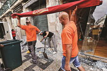 Lojas sofreram prejuízos 