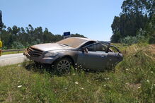 Dois jogadores menores entre seis feridos em despiste de carro na A1