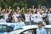 Polícias manifestam-se na celebração dos 152 anos da PSP