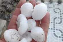 Queda de granizo em Trás-os-Montes