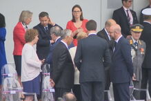 Marcelo Rebelo de Sousa na parada militar do Dia Nacional de França