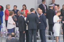 Marcelo Rebelo de Sousa na parada militar do Dia Nacional de França