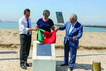 Ministra com os autarcas Fernando Medina (Lisboa) e Isaltino Morais (Oeiras)  