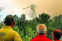 Durante o dia estiveram  4 meios aéreos em Viseu 