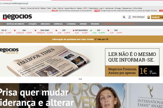 Negócios lança campanha: "Ler não é o mesmo que informar-se"