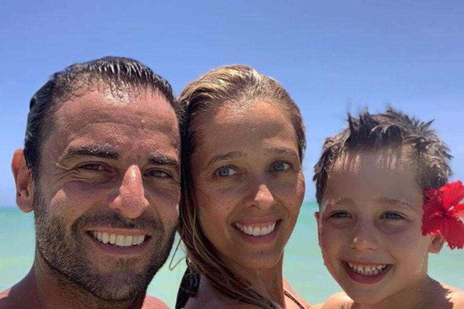 Mafalda Teixeira esteve em Punta Cana com o namorado Kapinha, e o filho, Gabriel.