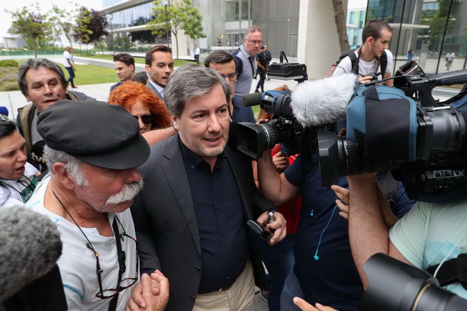 Bruno de Carvalho na chegada ao tribunal