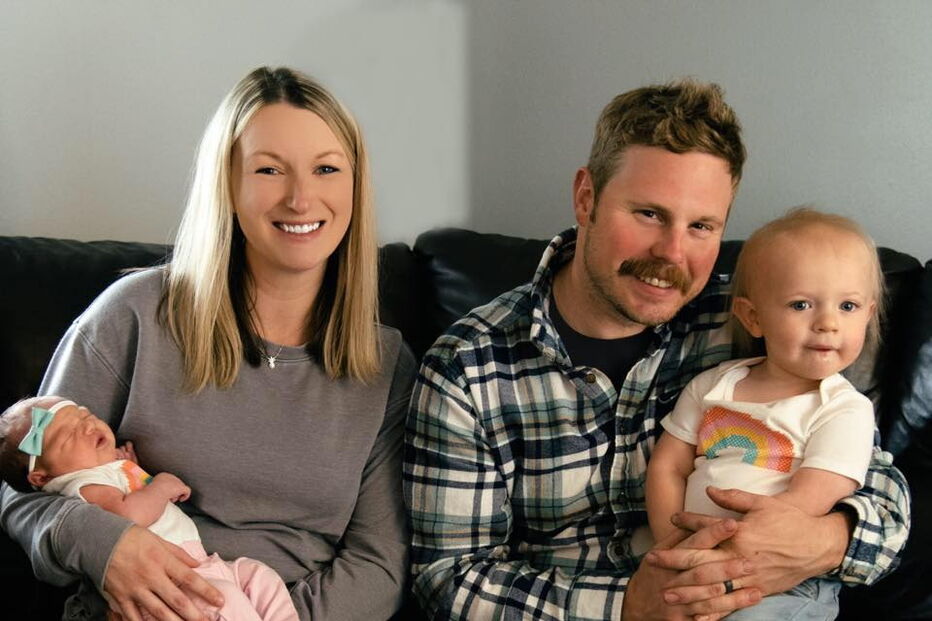 Ashley, o marido e os dois filhos