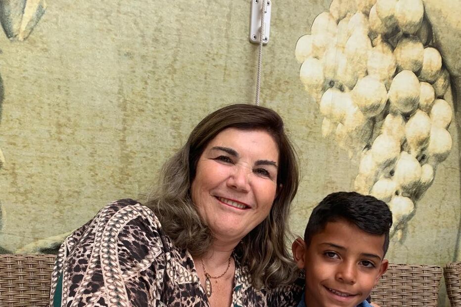 Dolores Aveiro com Cristianinho