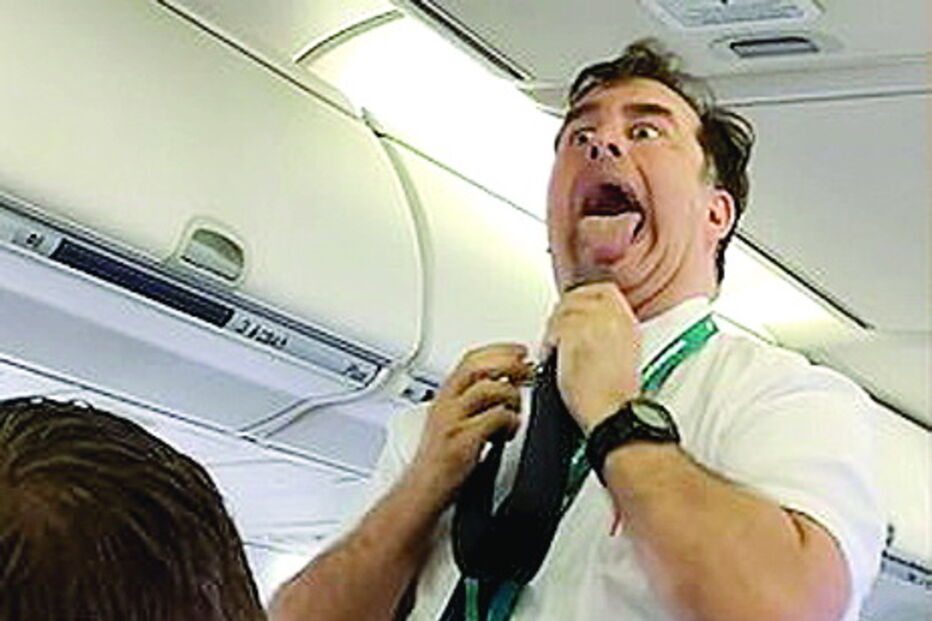 Ponto alto foi a demonstração da máscara de oxigénio, que os passageiros aplaudiram com fervor