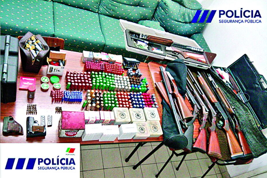 Armas e munições apreendidas