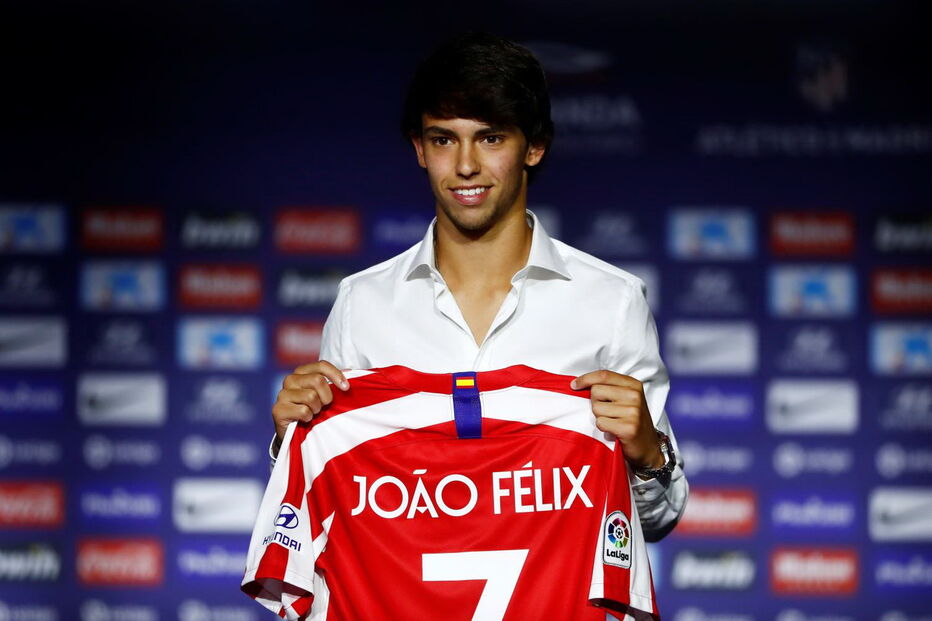 João Félix apresentado no Atlético de Madrid