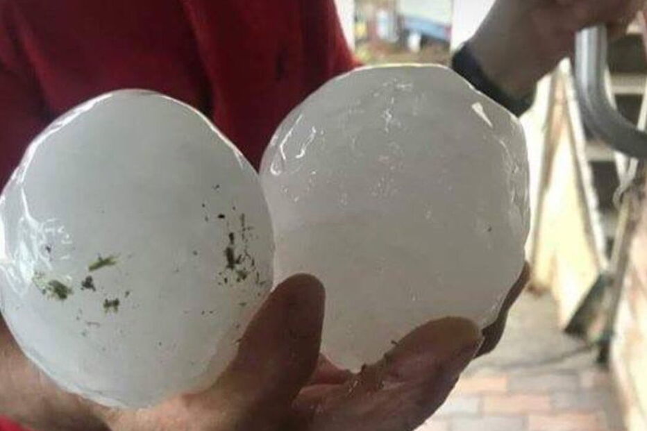Tempestade de granizo em Itália