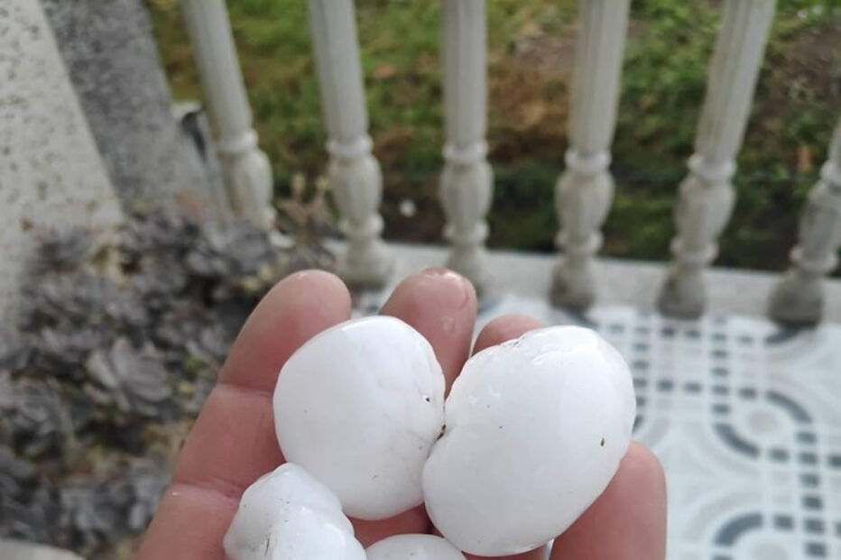 Queda de granizo em Trás-os-Montes