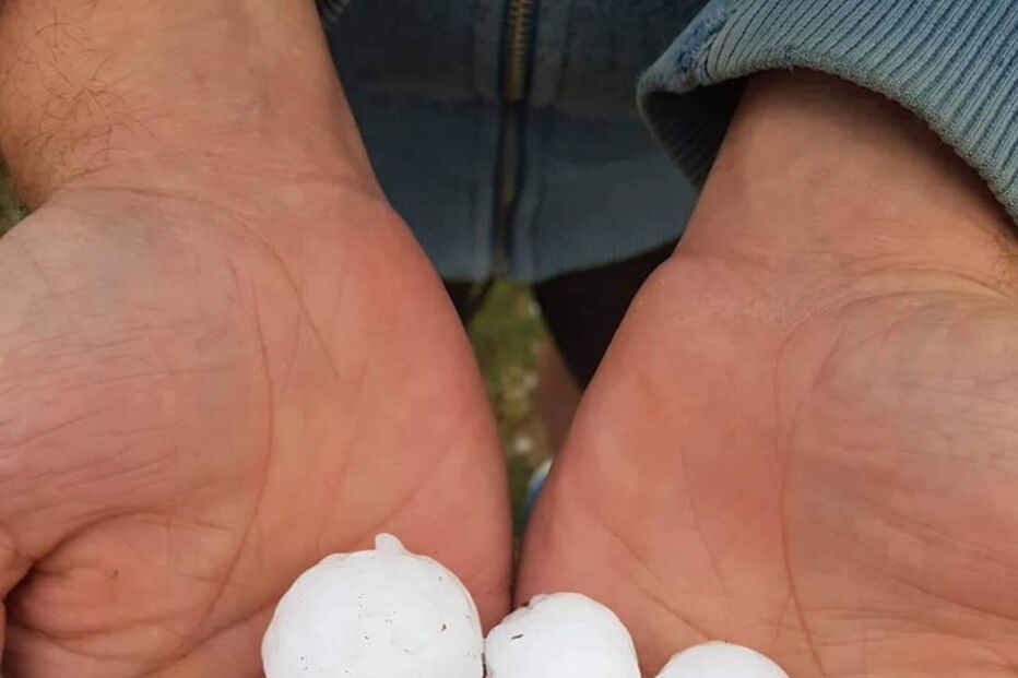 Queda de granizo em Trás-os-Montes