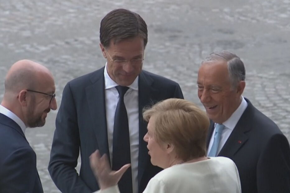 Marcelo Rebelo de Sousa na parada militar do Dia Nacional de França