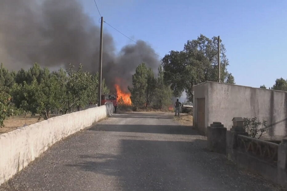 Chamas entram na aldeia de Cardigos em Mação