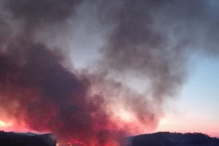 Incêndio na aldeia de Amêndoa, no concelho de Mação