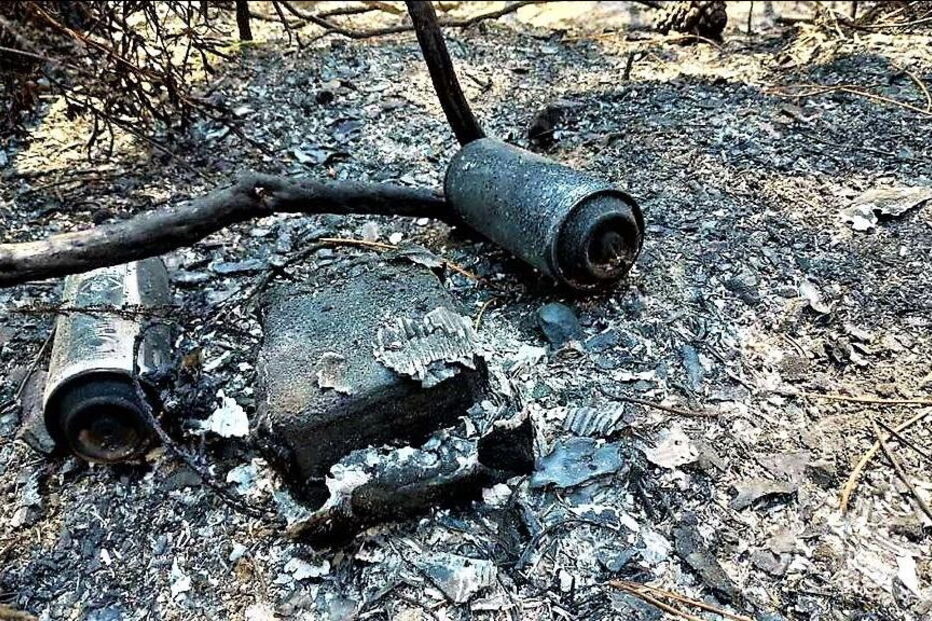 Artefactos explosivos encontrados pela PJ nos locais afetados pelo fogo em Castelo Branco