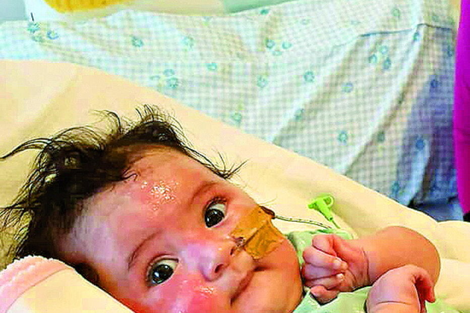 Matilde tem três meses de idade