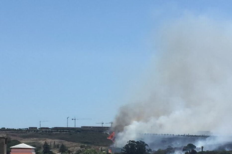 Chamas consomem zona de mato junto a depósito de combustível no Hospital Amadora-Sintra	