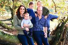 Duques de Cambridge e os filhos: George, Carlota e Louis