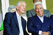 Marcelo Rebelo de Sousa, presidente da república,  e António Costa, primeiro-ministro, assistiram ao jogo de ontem no Algarve.