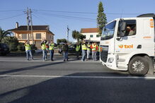 As imagens do primeiro dia de greve dos motoristas