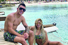 Cindy Álvarez Garcia e Matheus Uribe de férias