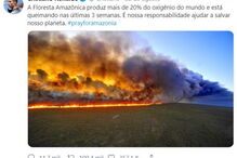 Cristiano Ronaldo partilhou uma imagem de uma floresta em Rio Grande do Sul