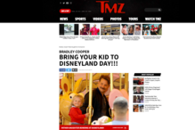 Site norte-americano TMZ divulgou fotografias de Bradley com a filha