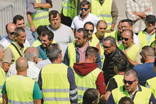 Pardal Henriques entre os motoristas na última greve  