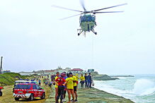 Helicóptero da Força Aérea, estacionado em Ovar, apoiou a localização do corpo da mulher