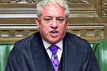 Bercow manifestou revolta 