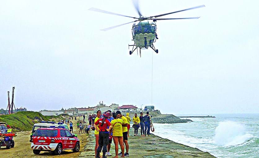 Helicóptero da Força Aérea, estacionado em Ovar, apoiou a localização do corpo da mulher
