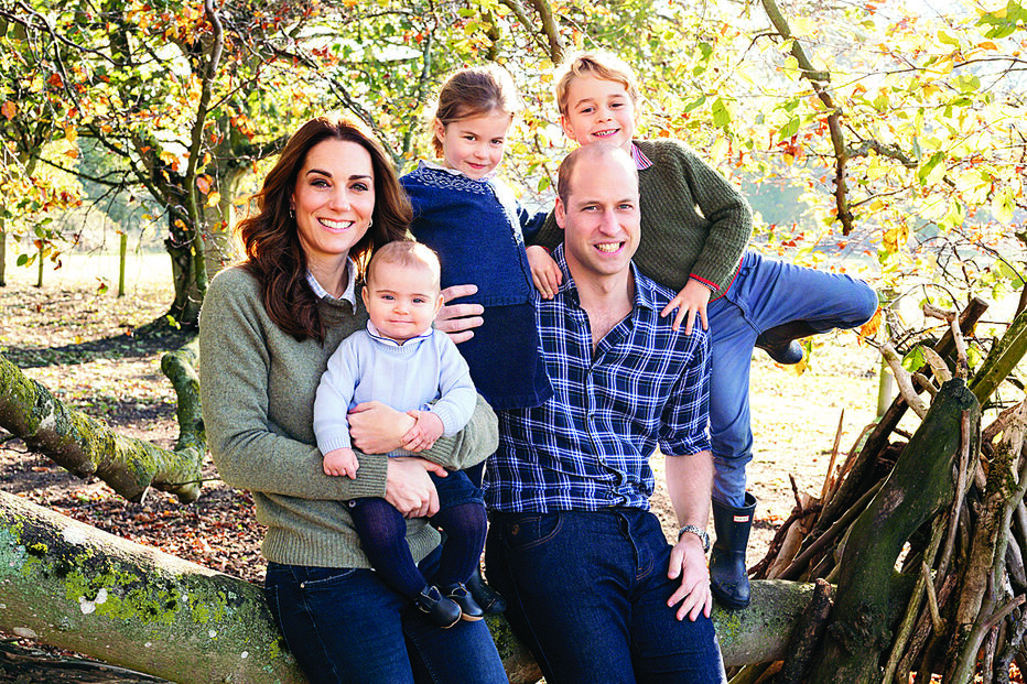 Duques de Cambridge e os filhos: George, Carlota e Louis