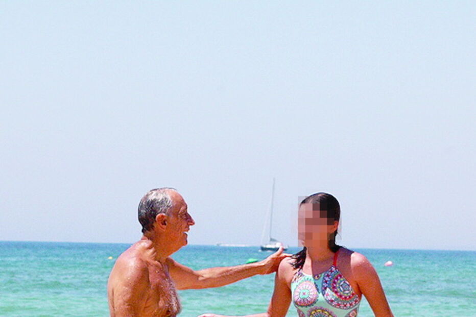 Marcelo bem-disposto com a neta 