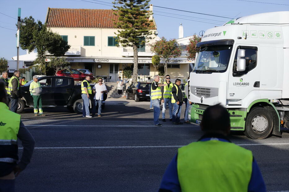 As imagens do primeiro dia de greve dos motoristas