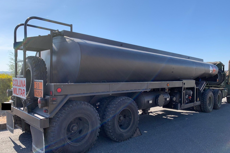 Estado-Maior-General das Forças Armadas pré-posicionou em Ourique, um atrelado cisterna com cerca de 20 000 litros de combustível