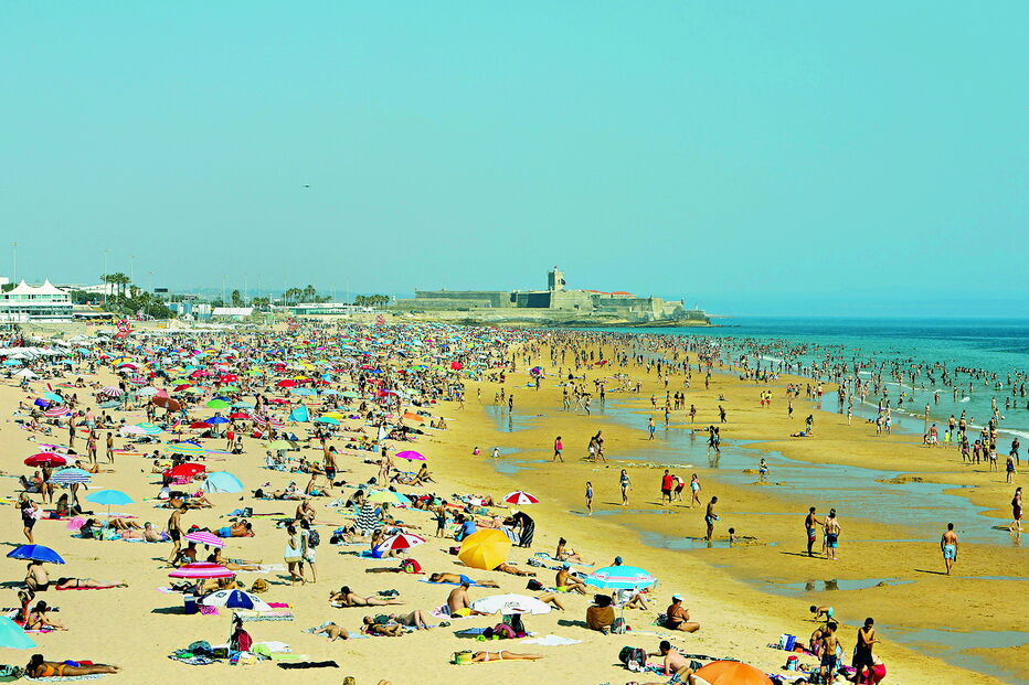 Praia de Carcavelos em Cascais