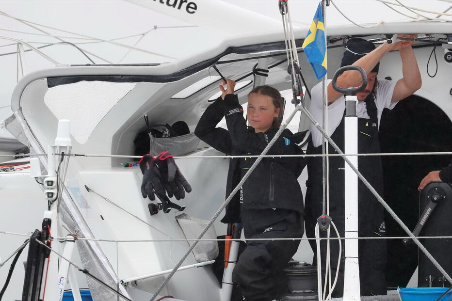 Greta Thunberg chega a Nova Iorque após viagem alternativa