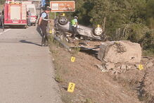 Viatura que seguia na A25, sentido Viseu-Guarda, despistou-se e acabou por capotar matando uma mulher de 66 anos 