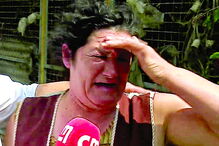 Habitante de Fontão, com lágrimas nos olhos, tentava salvar a sua casa