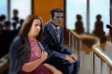  Ilustração de Rosa Grilo e António Joaquim no tribunal