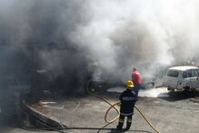 Incêndio em oficina de Tomar destrói vários carros 