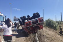 Bombeiros feridos em despiste a caminho de incêndio na Figueira da Foz