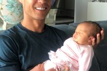 Cristiano Ronaldo encantado com a sobrinha