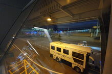 Incêndio no trem traseiro de avião da Transavia