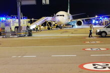 Incêndio no trem traseiro de avião da Transavia